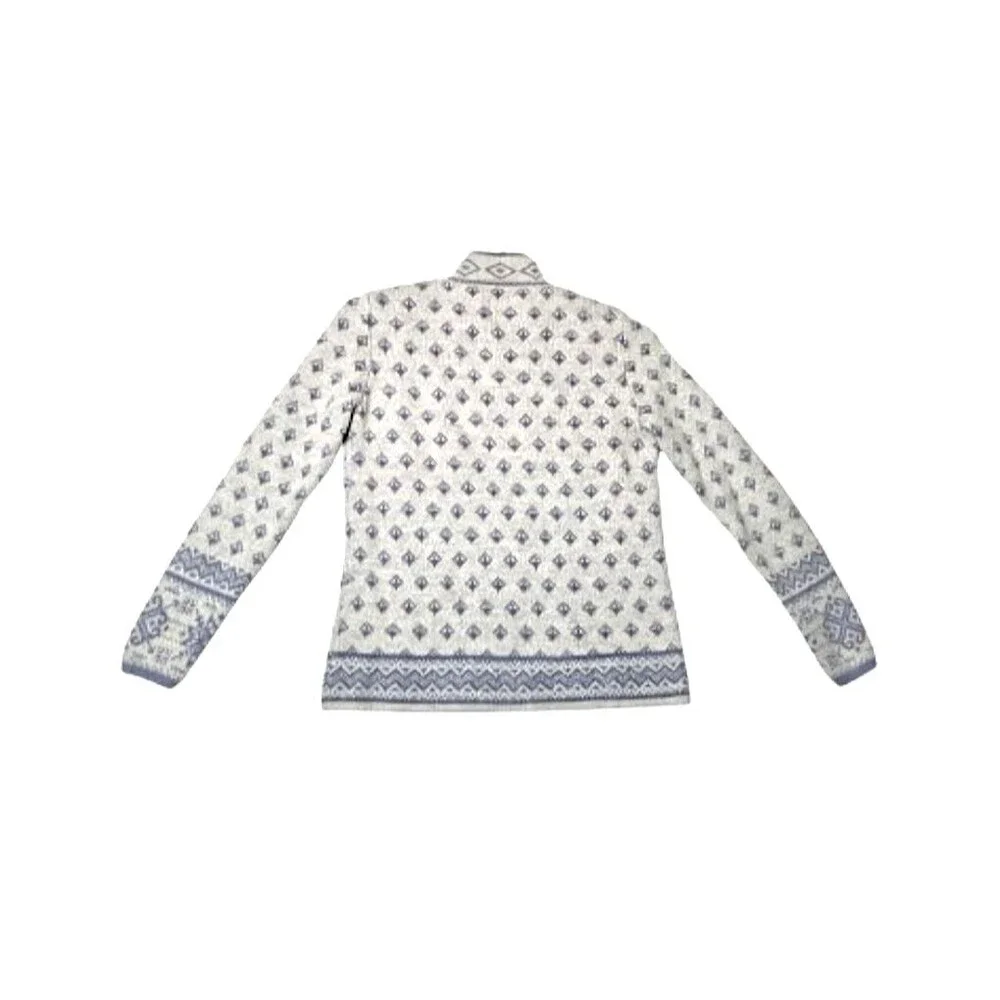 ORVIS Women's Gray Blue Quarter Zip Pullover Sweater Wool Blend Sz Small - Picture 3 of 4